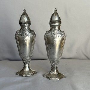 1927 Art Deco Salt and Pepper Shakers - Weidlich Bros 3112 Antique Vintage USA
